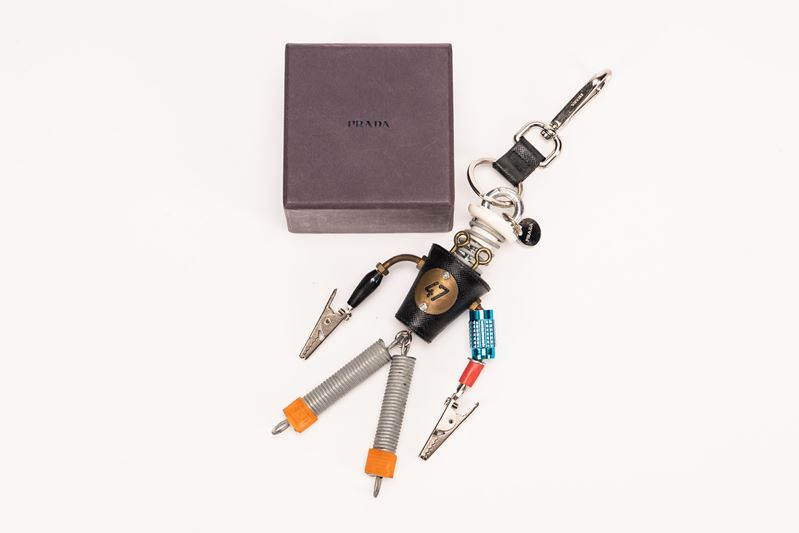 Prada - Portachiavi Robot, in metallo e materiali diversi