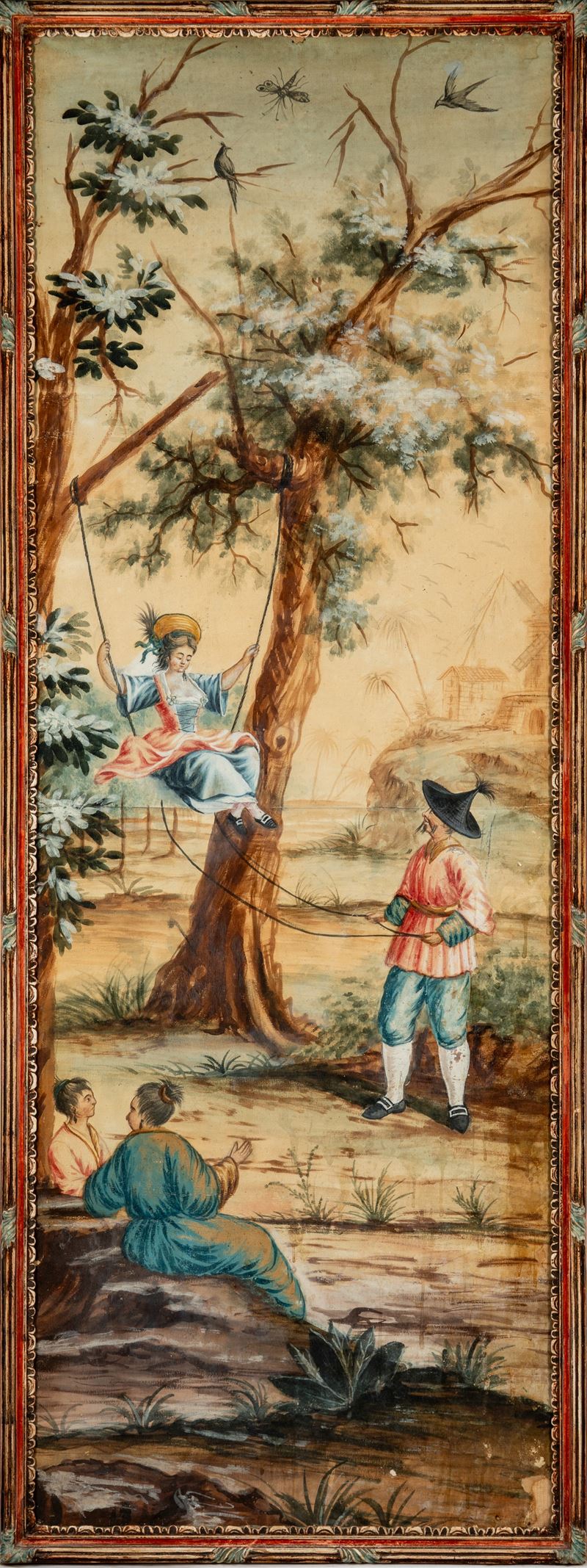 Coppia di pannelli a chinoiserie, Piemonte, secolo XVIII