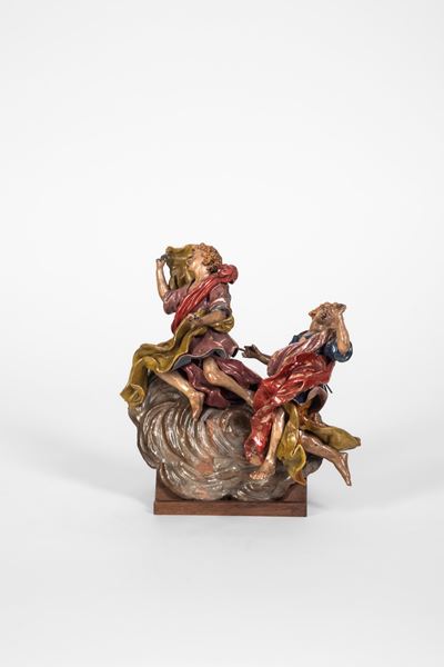 Arte genovese, Piccolo gruppo in terracotta policroma con angeli musicanti