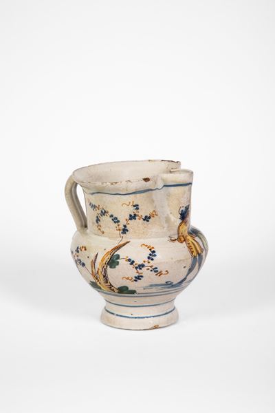 Versatoio in maiolica policroma, Liguria, secolo XVIII