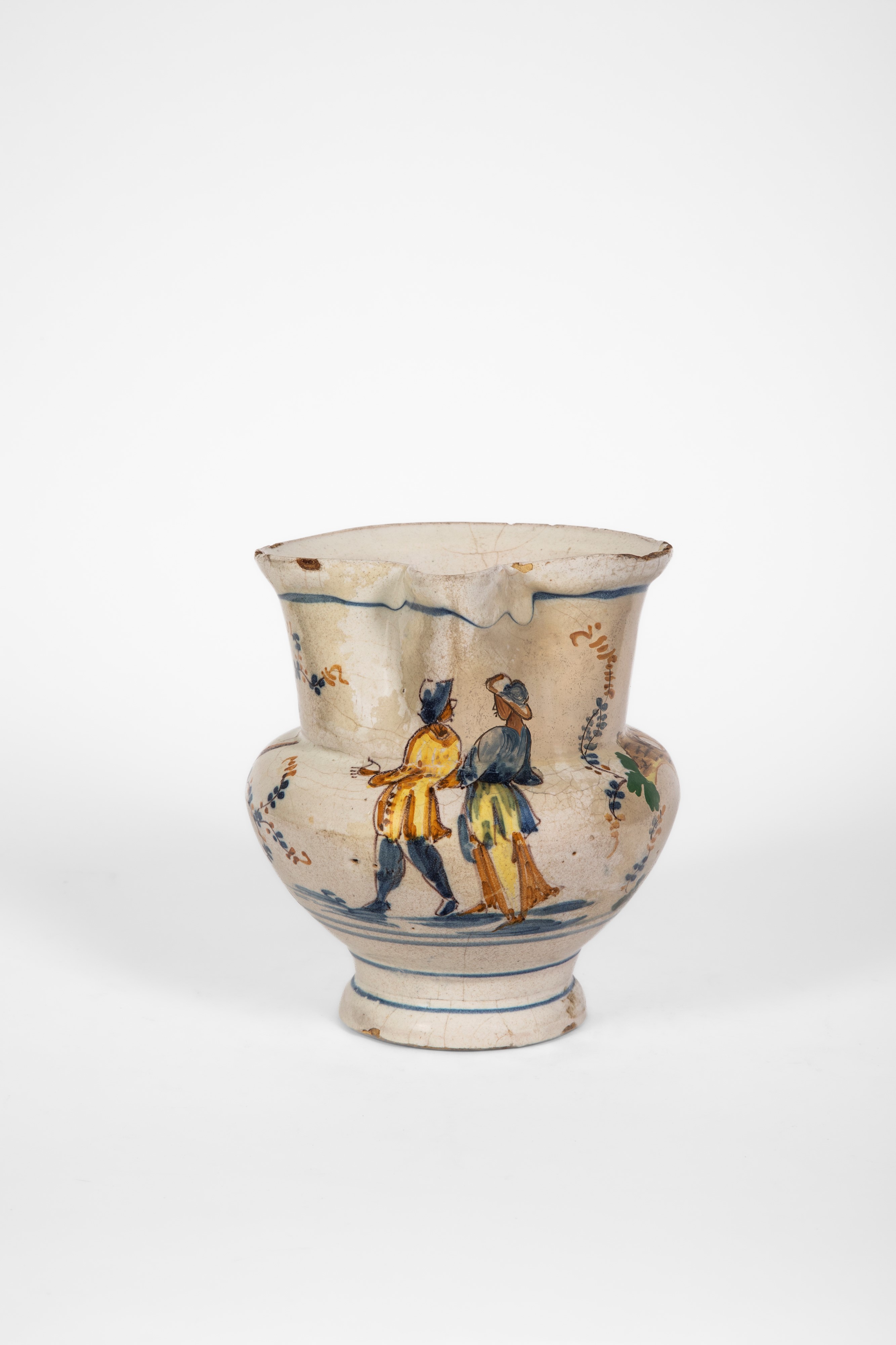 Versatoio in maiolica policroma, Liguria, secolo XVIII