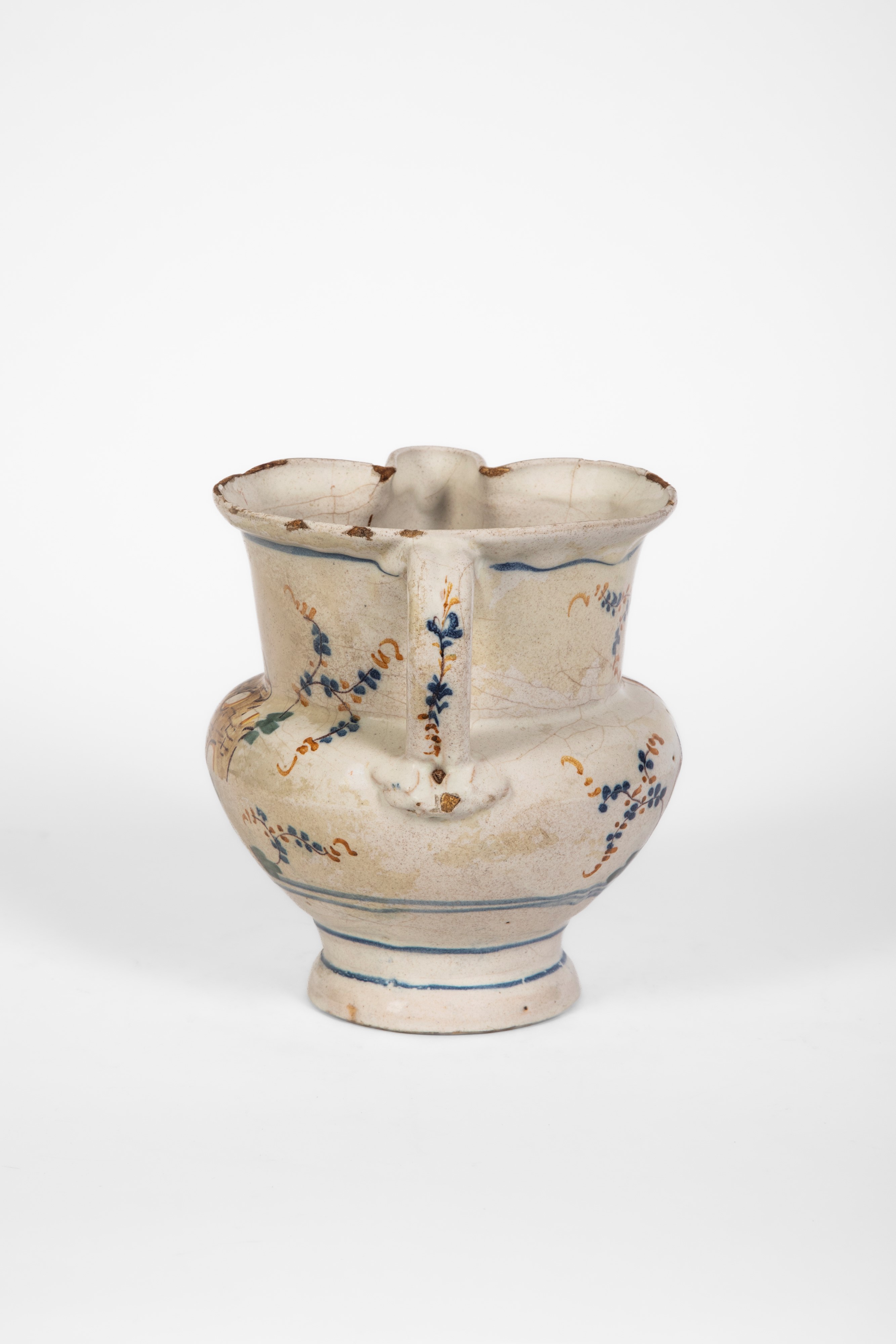 Versatoio in maiolica policroma, Liguria, secolo XVIII