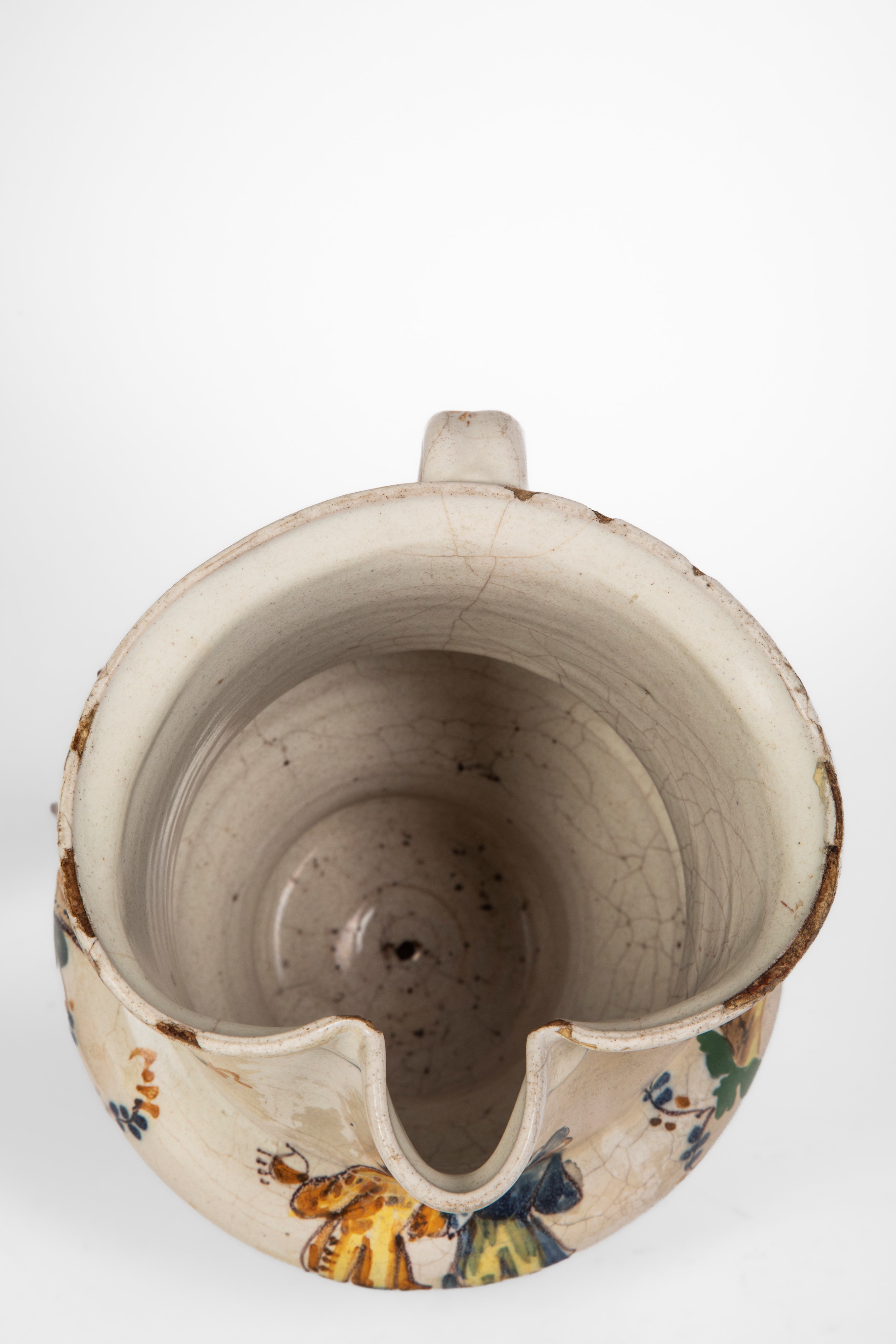 Versatoio in maiolica policroma, Liguria, secolo XVIII