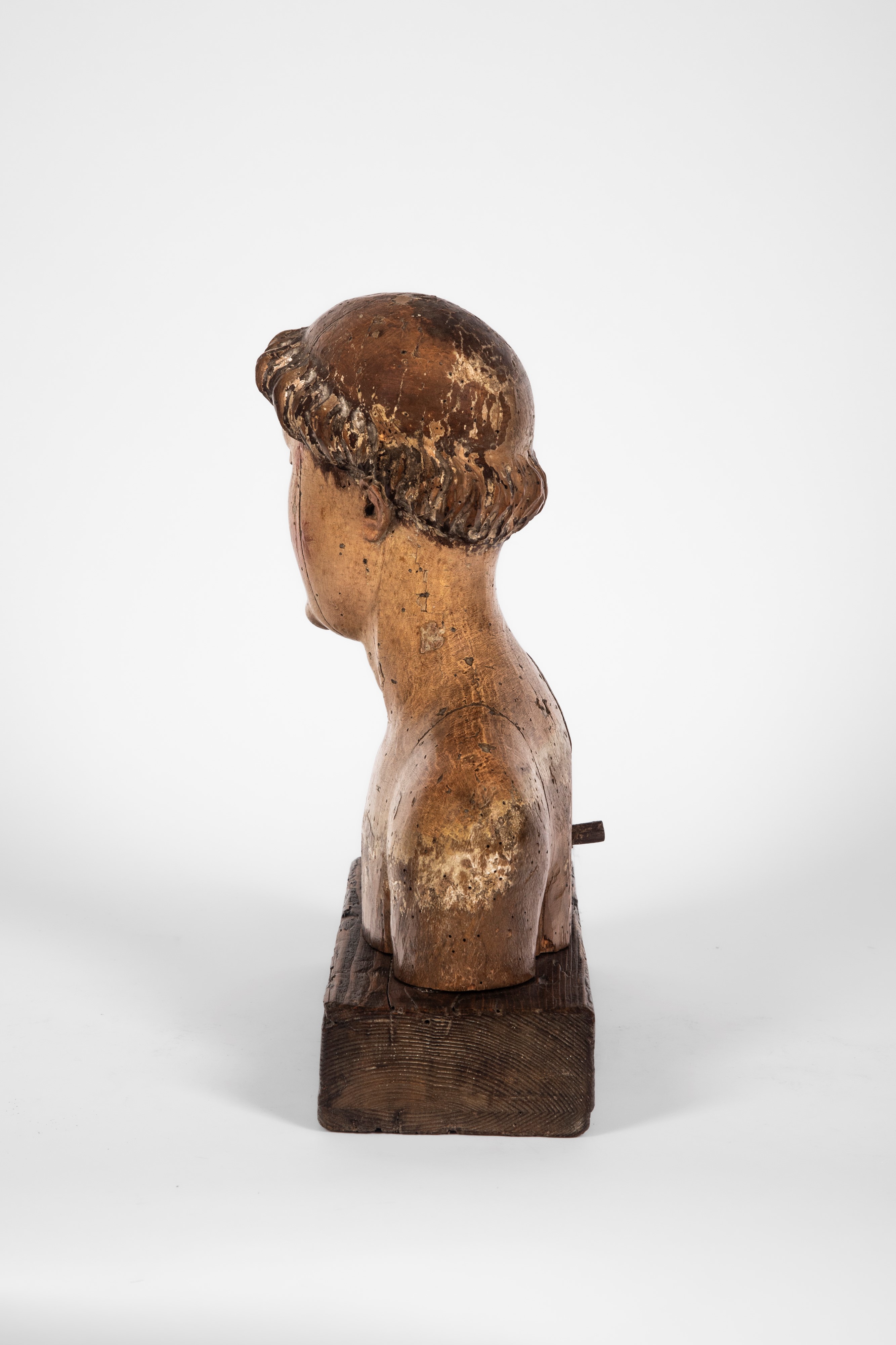 Toscana (sec. XV), Busto in legno scolpito policromo raffigurante la Vergine Annunciata