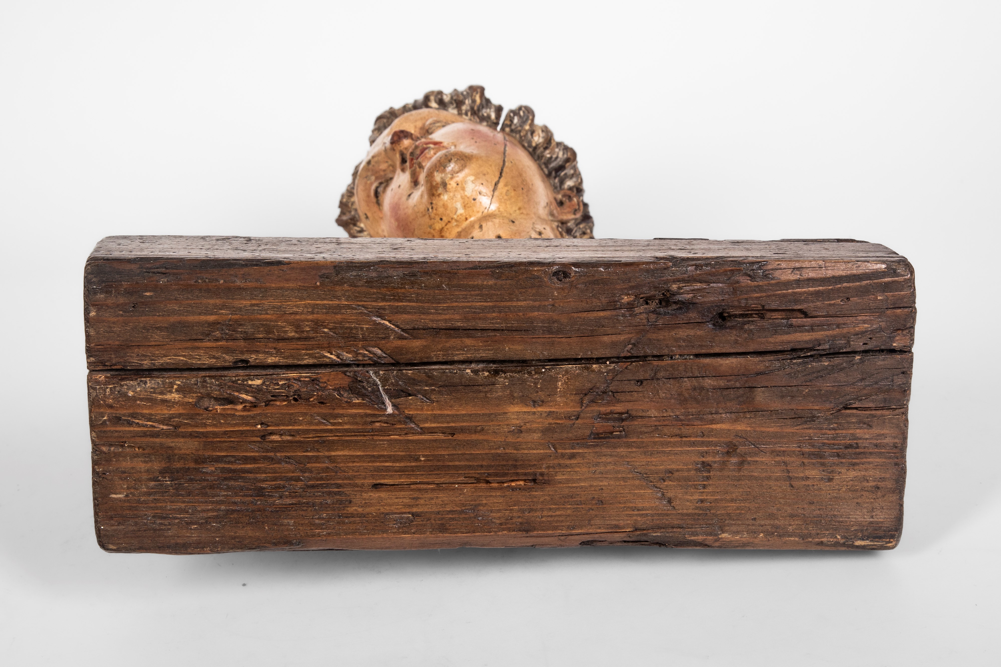 Toscana (sec. XV), Busto in legno scolpito policromo raffigurante la Vergine Annunciata