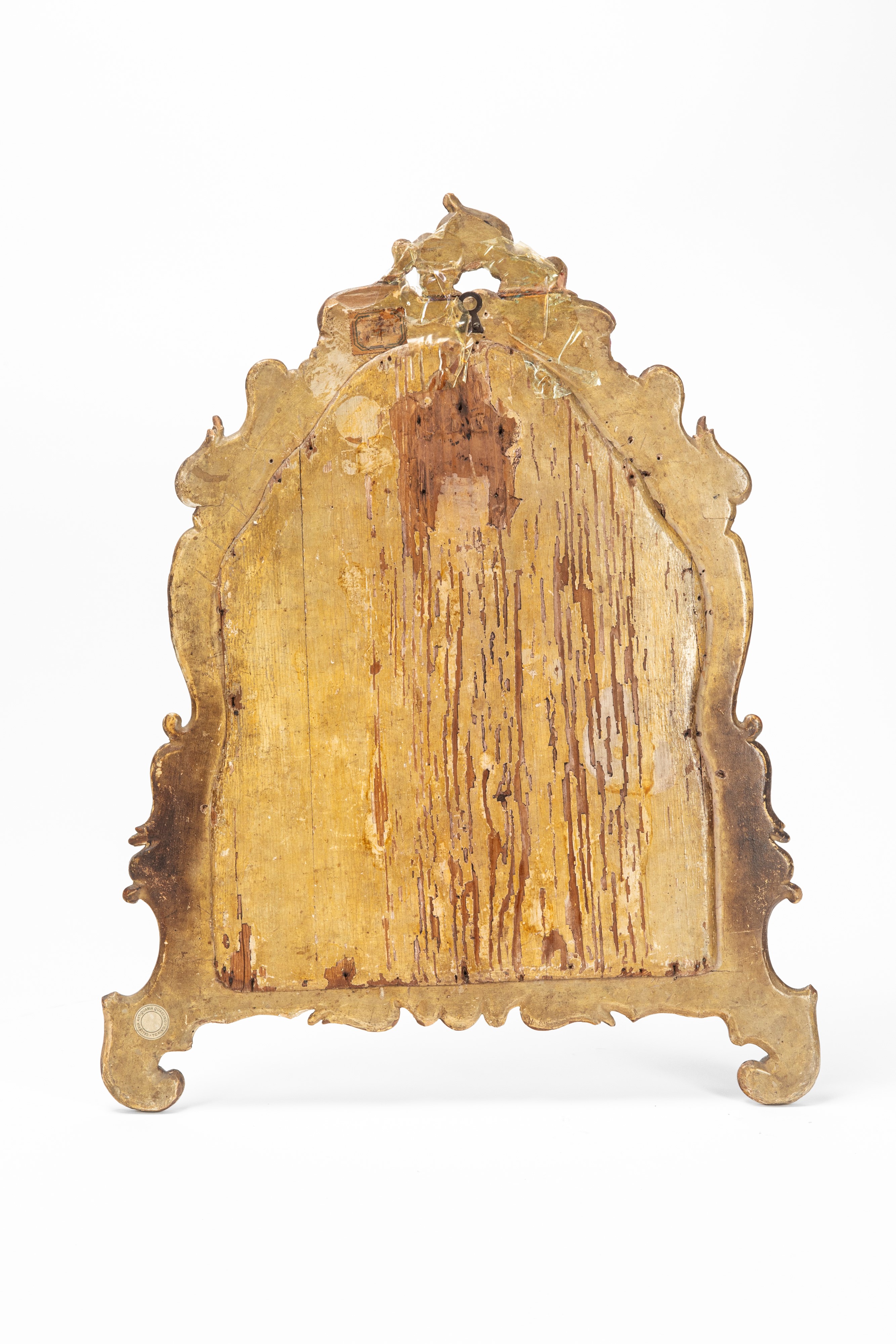 Specchiera di forma mossa, legno laccato e dorato, Veneto, XVIII secolo