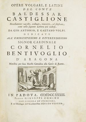 Opere volgari, e latine... Novellamente raccolte, ordinate, ricorrette, ed illustrate, come nella seguente lettera può vedersi