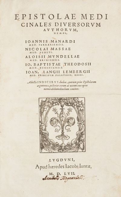 Epistolae medicinales diuersorum authorum, 1557