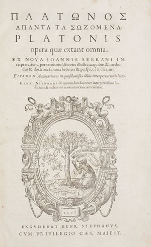 Platonis opera quae extant omnia. Ex nova Ioannis Serrani interpretatione, perpetuis eiusdem notis illustrata: