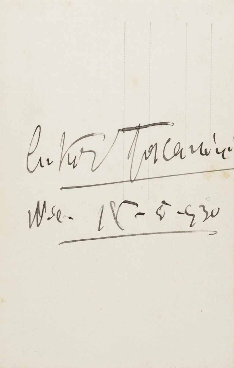Toscanini, Arturo - Toscanini, Foto autografata del 18/5/1930