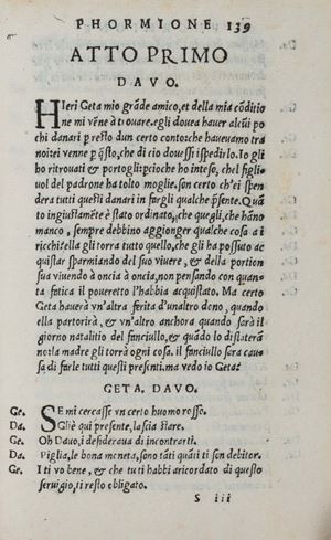 Comedie di Terentio nuovamente di latino in volgare tradotte