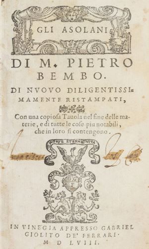Bembo, Pietro - Gli Asolani