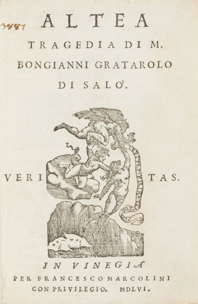 Grattarolo, Altea. Tragedia - Prima edizione 1556