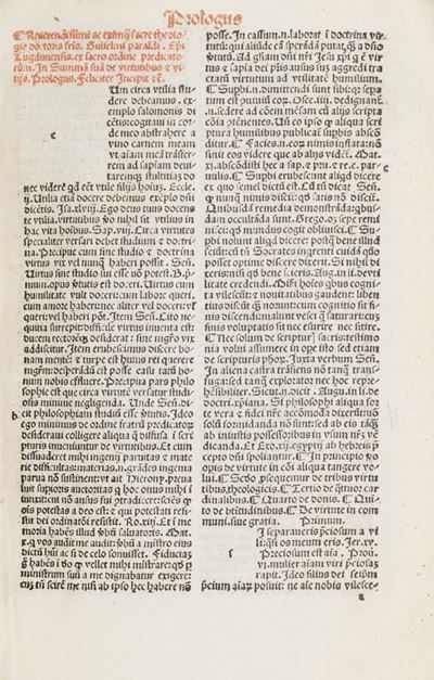 Summa de virtutibus et vitiis, Venezia: Paganinus de Paganinis, 20.XII.1497