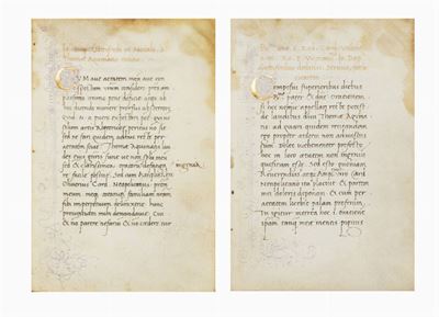 Carafa, Oliviero - Gottifredi, Giovanni Battista, In Natali S. Thomae Aquinatis Oratio, manoscrit...