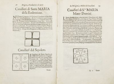 Guarini, Origine e Fondatione di tutte le Religioni e Militie di Cavallieri, 1614