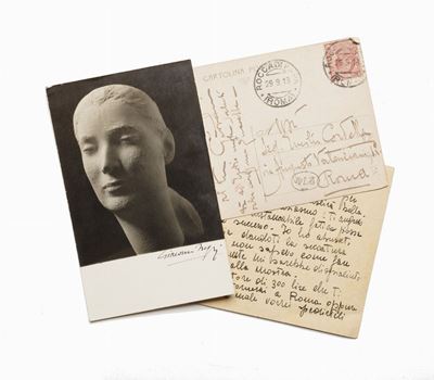 Greco, Cartolina postale indirizzata a Antonio Guarino, Roma 1946