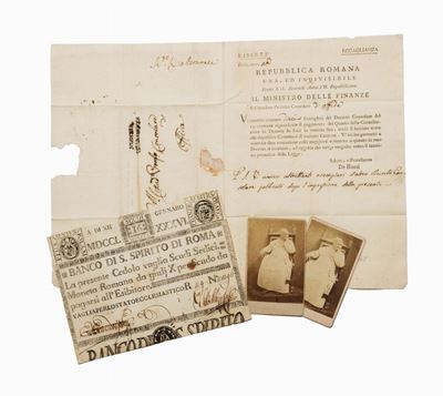 Foto e documenti storici del Papa Pio IX del 1796