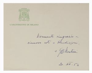 Biglietto autografo firmato