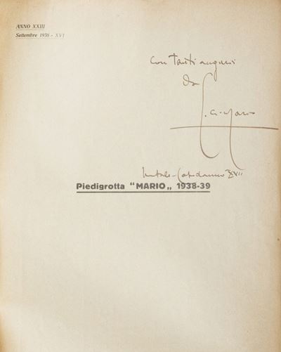Piedigrotta E.a. Mario 1938-39.