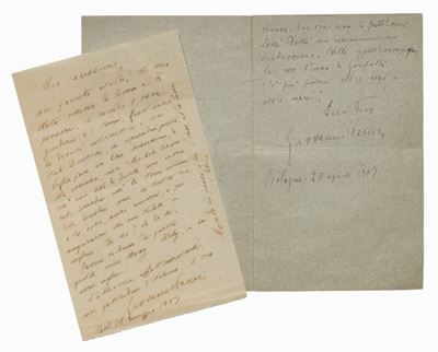 Pascoli, Lettere autografe firmate a Fernando Agnoletti (1907)