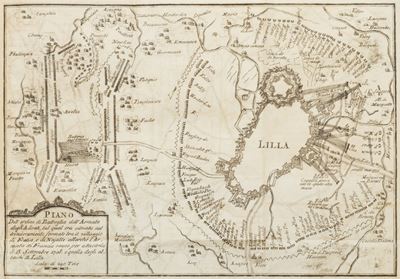 Mauvillon, Storia del Principe Eugenio di Savoia, 1789, in 5 volumi, con tavole incise