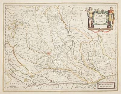 Jansson, Ducato, overo Territorio di Milano, carta geografica incisa in rame