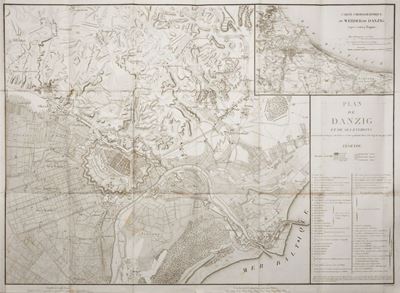Plan De Danzig Et De Ses Environs, Avec Les Travaux D'attaque Et De Défense Exécutés Pendant le B...