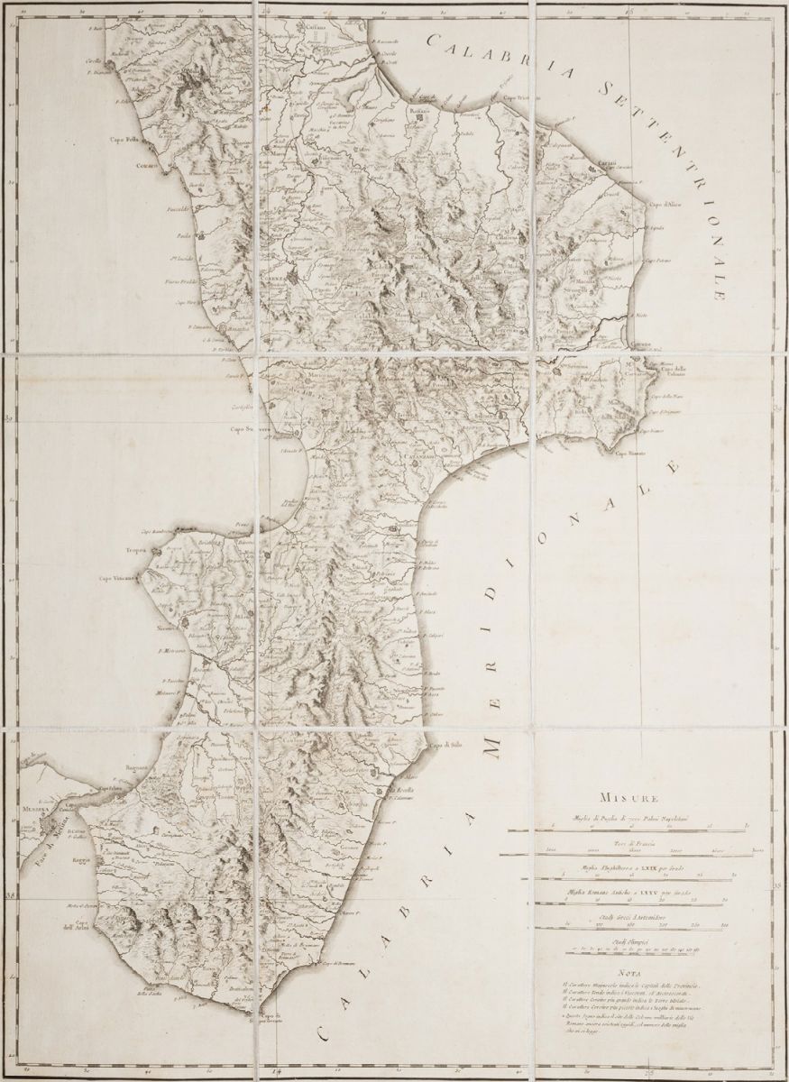 Rizzi Zannoni, Giovanni Antonio - Rizzi Zannoni, Carta geografica della Sicilia, 1769