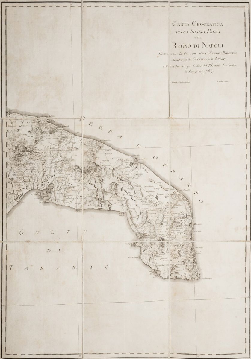 Rizzi Zannoni, Giovanni Antonio - Rizzi Zannoni, Carta geografica della Sicilia, 1769