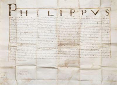 Caracciolo, Patente nobiliare di Duca di Sicignano, atto del 1590