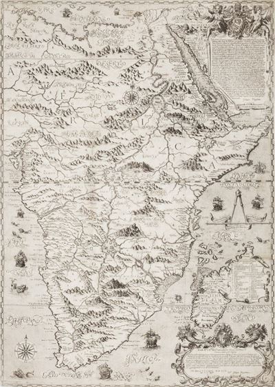 Pigafetta, Africa con le sorgenti del Nilo, 1590, incisione su rame