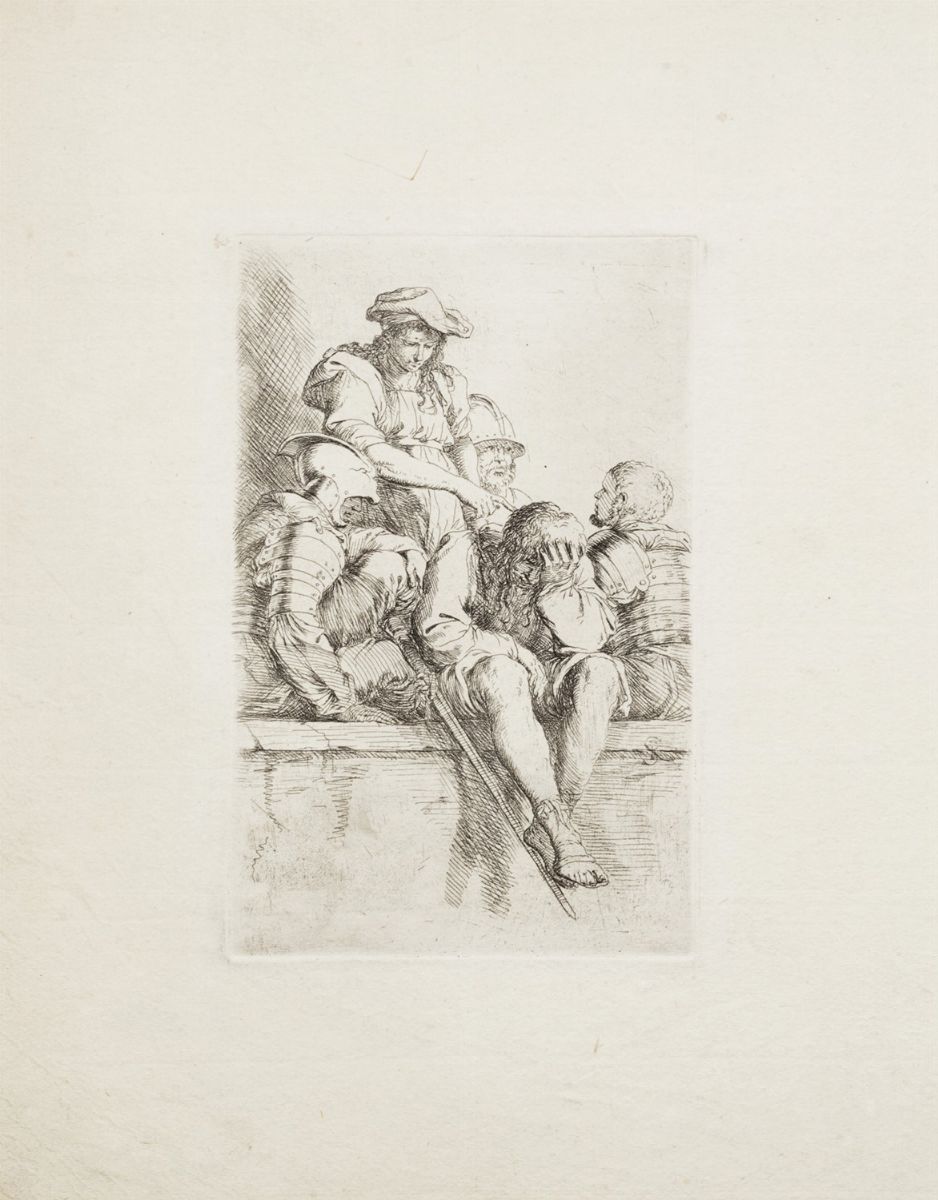 Incisioni - Rosa, Salvator - Salvator Rosa, Donna in meditazione, acquaforte