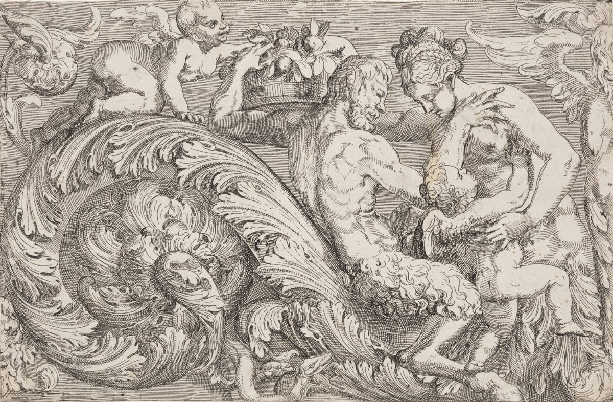 [raimondi, Marcantonio, Attribuito] - Raimondi, Cleopatra, bulino su cartoncino