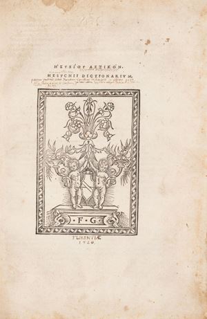 Esichio di Alessandria - Hesychiou Lexikon Hesychii Dictionarium
