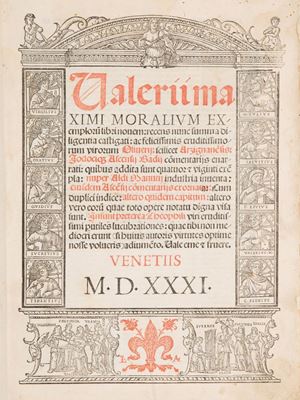 Valerii Maximi Moralium exemplorum libri nouem