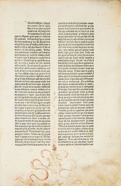 Commentum in octo libros Physicorum Aristotelis, prima edizione del 1474