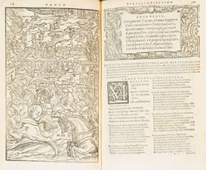 Orlando furioso di m. Lodouico Ariosto, tutto ricorretto, et di nuoue figure adornato. Con le annotationi ... di Girolamo Ruscelli, la vita dell'autore descritta dal signor Giouambattista Pigna, gli scontri de' luoghi mutati dall'autore