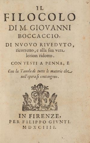 Boccaccio, Giovanni - Il Filocolo
