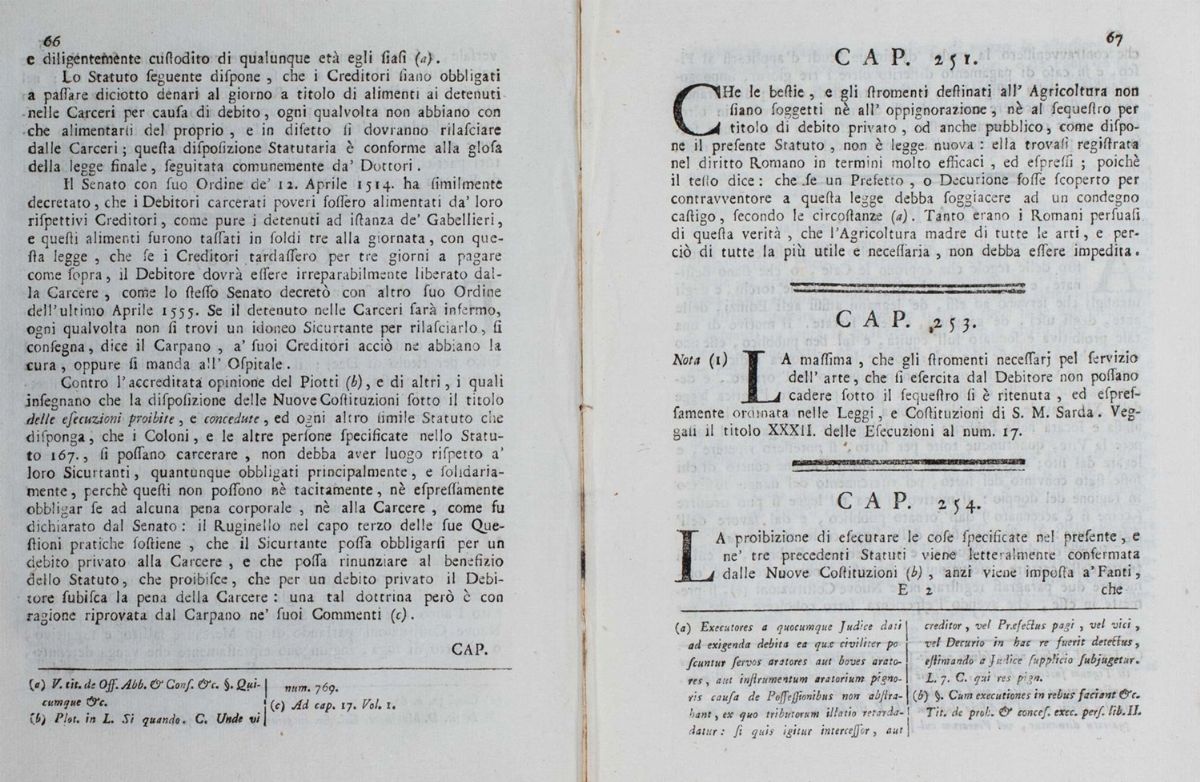 Statuti - Milano - Statuti di Milano, volgarizzati con note e spiegazioni – 1733, 2 volumi