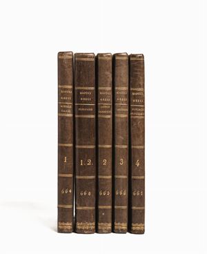 Erotici greci - Collezione degli erotici greci - Gli amori di Leucippe e Clitofonte di Achille Tazio volgarizzati da Angelo Coccio illustrati e corretti dal professor Sebastiano Ciampi - Gli Amori Pastorali di Dafne e Cloe - Gli amore di Cherea e Callirroe - Gli amori d’Ismenio e d’Ismine - Gli amori di Teagene e di Carichia