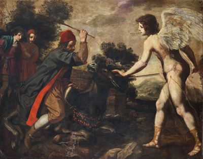 L'asina di Balaam, olio su tela
