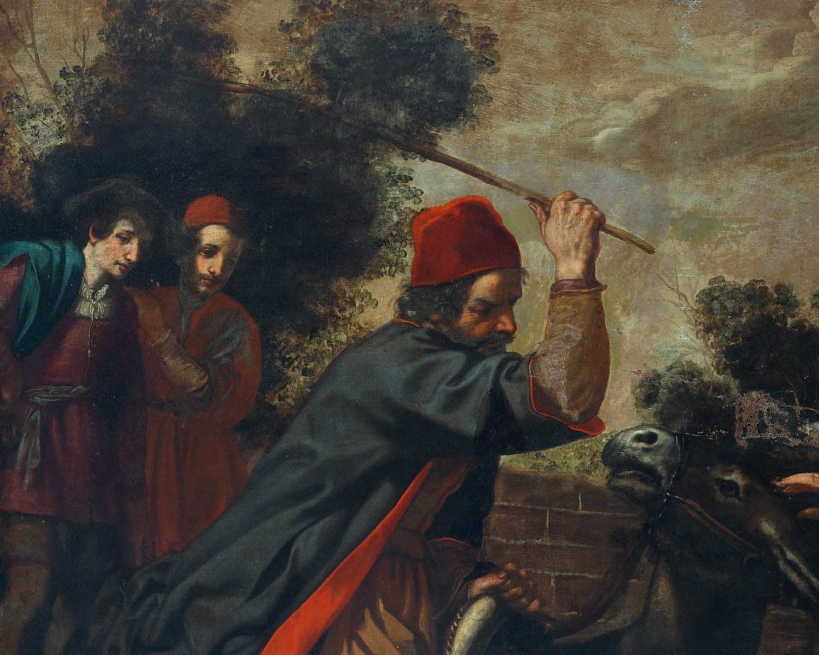 Jacopo Vignali - L'asina di Balaam, olio su tela