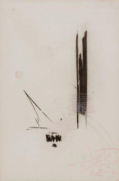 Composizione, tecnica mista su carta, 1960