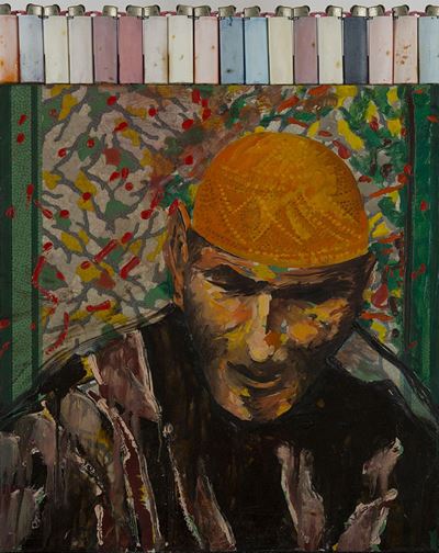 Ritratto, 1986 - olio su linoleum