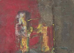 Composition yellow and red