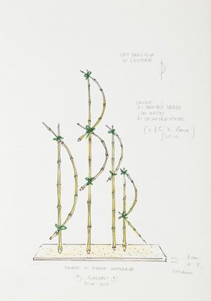 Prima edizione dell'opera del fantasioso alfabeto ideato da Munari in occasione dei suoi 80 anni e per celebrare i 63 anni di attività dei tipografi Lucini di Milano. Esemplare firmato al colophon da Giorgio Lucini. "Quest'opera riporta i progetti di un alfabeto che Munari volle “fantastico, imprevisto, con le lettere tutte diverse di dimensioni, di forma, di materia, di colore, buttate per aria con “allegria”. (Maffei, 2002, p. 176)
 Alfabeto Lucini. Progettato da Bruno Munari