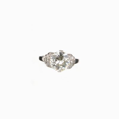 Anello in Platino e Diamante, Ct 3,26, i