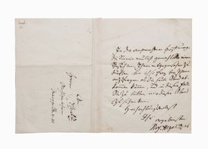Hegel, Georg Wilhelm Friedrich - Lettera autografa firmata