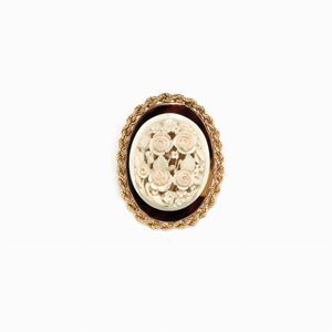 SPILLA IN AVORIO, TARTARUGA ED ORO, CIRC